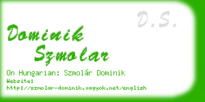 dominik szmolar business card