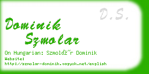 dominik szmolar business card